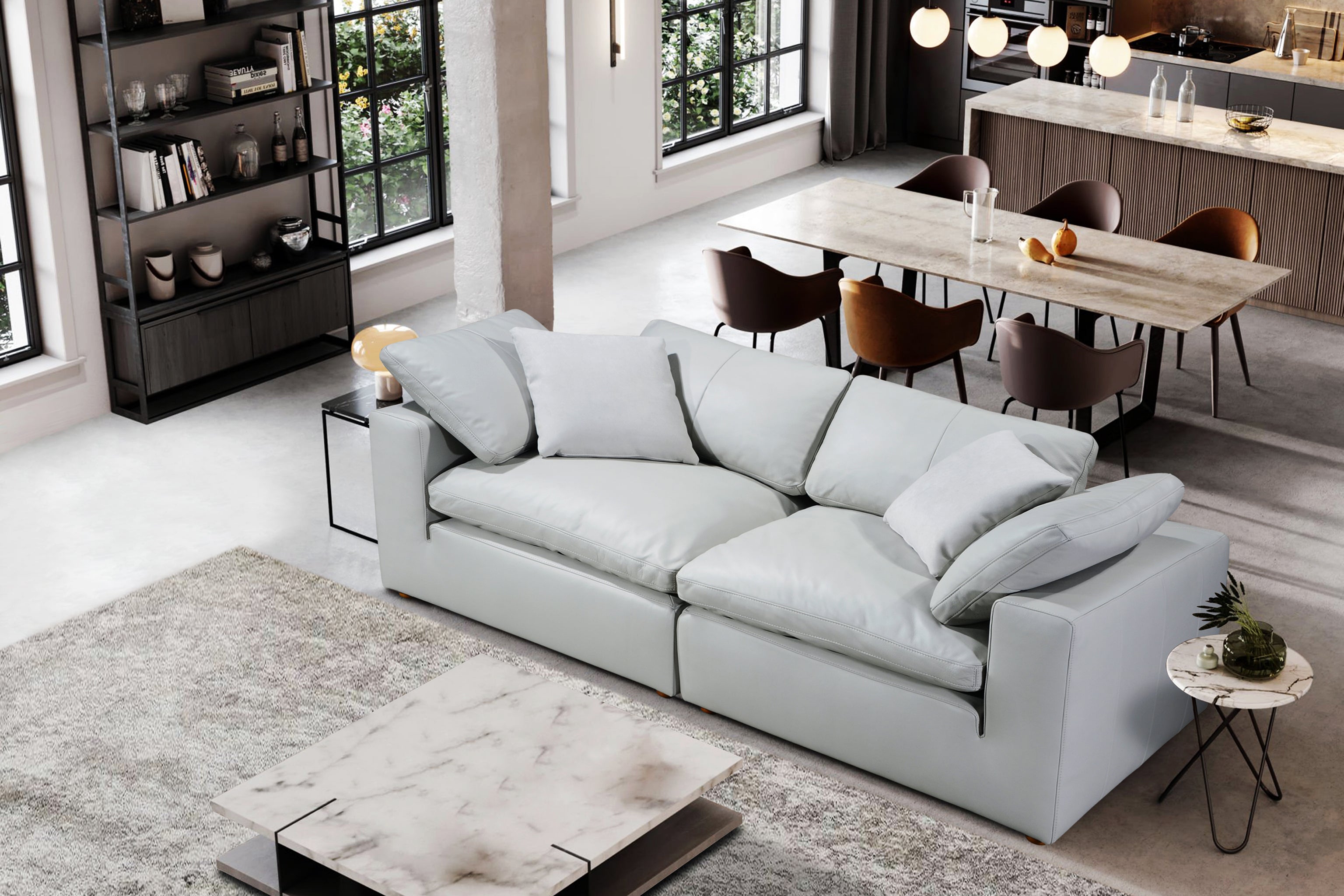 ALEXANDER 3 Seater Sofa in Leather by Castilla